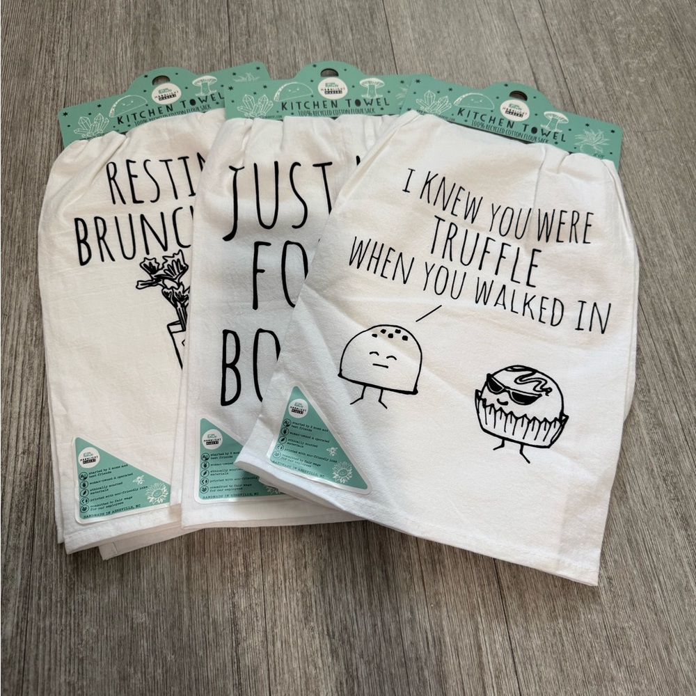3 Flour Sack Kitchen Towels - set of 3